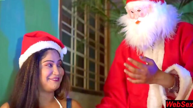 Indian Desi Hot Wife Xmas Sex With Santa Claus! Hot Xmas Sex