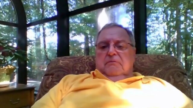 Grandpa show on webcam 3