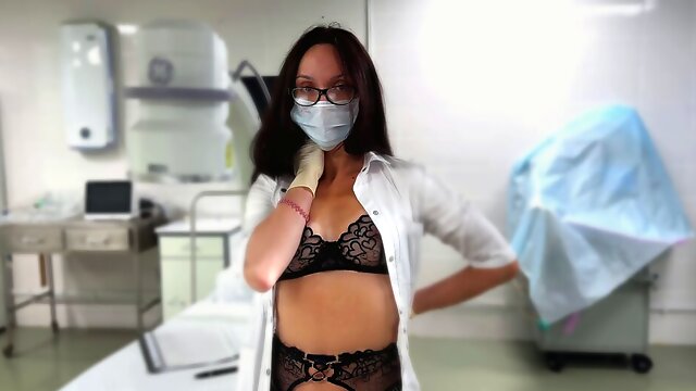 Nurse Masturbated At Hospital Till Nobody Saw her, I Decided To Help , Cunni , Missionary , Doggy 4K