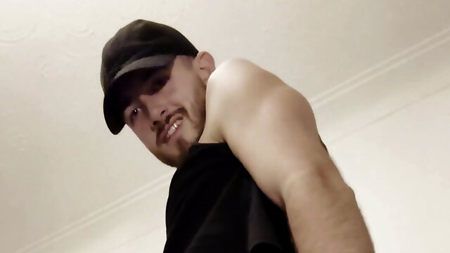 Scally Boy Tugs His Meat and Opens up His Hole