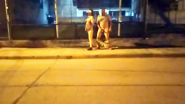 Couple fucking in public risky voyeurs flashing without panties