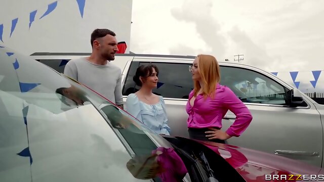 Alexa Payne, Emma Magnolia, Alex Legend - Sneaky Car Dealership Threesome