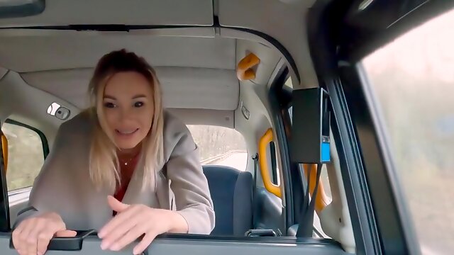 Karina King - Beautiful Blonde Babe Dont Have Money For Taxi