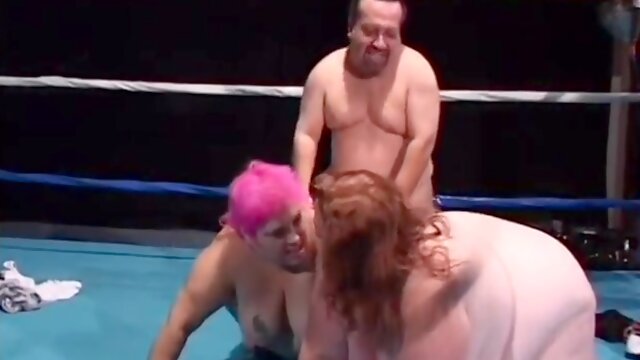 Fat Midget Girl Is Shoving A Dildo In Lesbian Midgets Pussy
