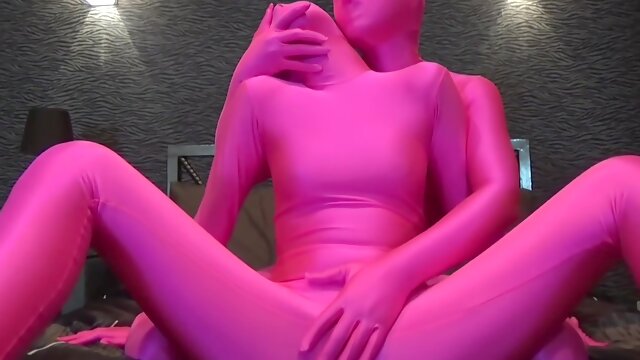 Miraidouga - Pink & Pink Sensual Zentai Lesbian Play