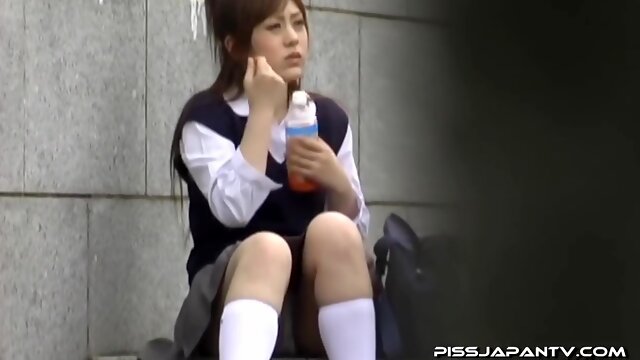 Japanese Schoolgirl Uncensored, Asian Outdoor