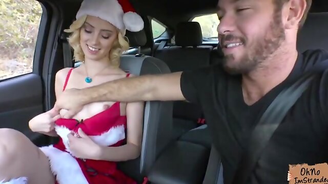 Stranded Teen Fucked In The Car With Haley Reed