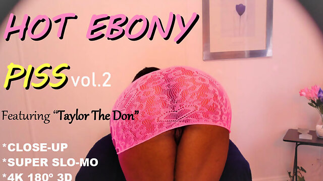 Hot Ebony Vol 2.; Black Babe Watersport Solo