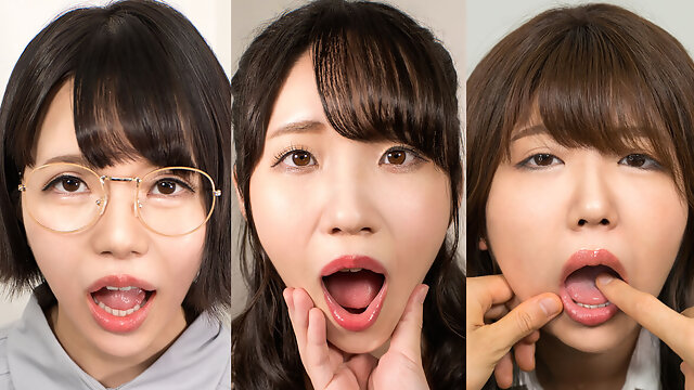 Mouth Gazing - Japanese Mouth Fetish With Yui Kawagoe, Anri Namiki And Yuna Mitake