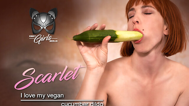 I Love My Vegan Cucumber Dildo - Food Fetish Solo