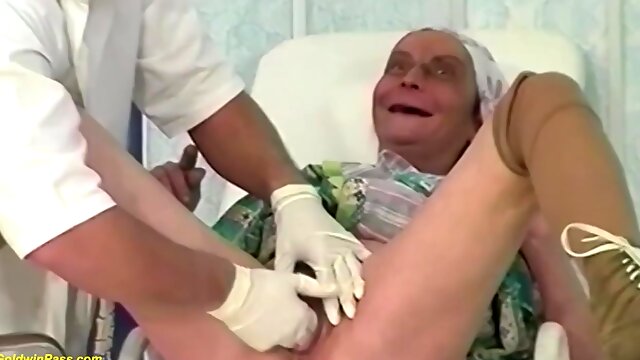 Dirty Grandma Rough Fisted By Her Doctor