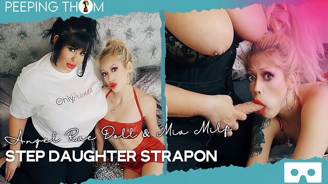 Mia Milf And Angel Rae Doll - Stepdaughter Strap On; Big Tits Bbw Taboo Amateur Lesbians