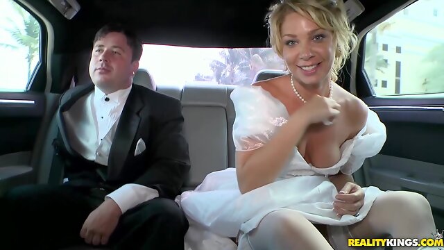 Bride In White Beautiful Dress Gets Fucked