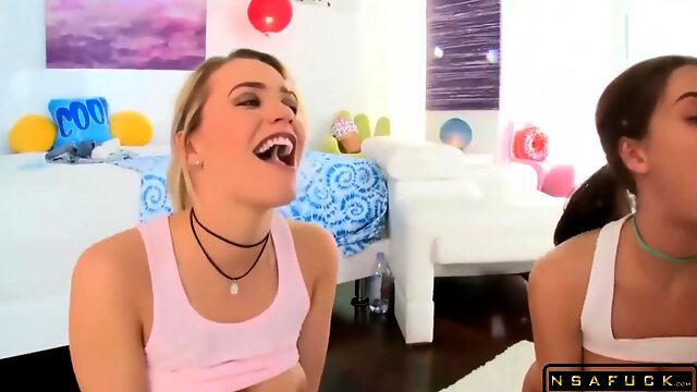 Lana Rhoades And Mia Ball Sucking With Deepthroat