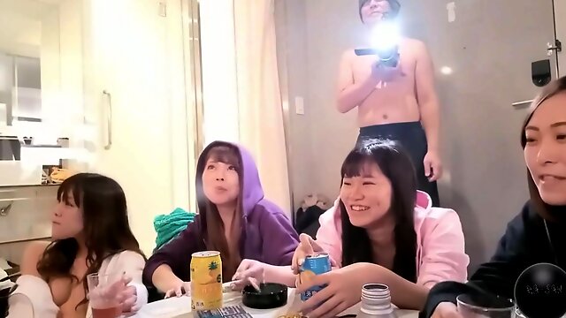 Nipponese Randy Spinners Group Hot Porn Clip