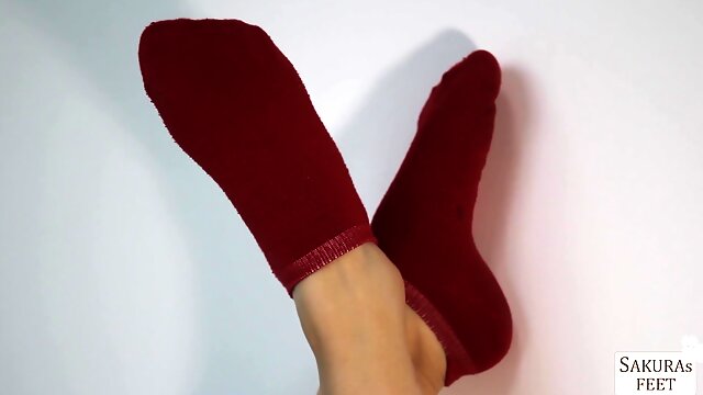 Sakurasfeet - She Knows How To Use Her Red Magic Socks