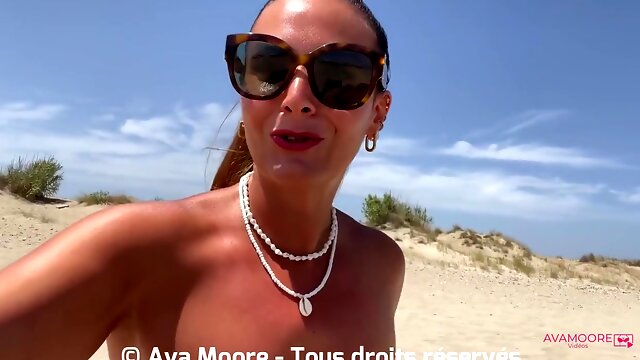 Ava-moore - Bukkake Sur Une Plage Avec Des Inconnus - Teaser Video