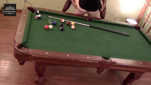 Pool Table Fuck Sexy Big Boob Wife In Heels Orgasms Hard