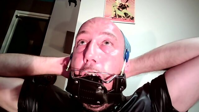 Dildo Session In My Ass And In My Mouth With Braces Headgears And Many Mouthgag