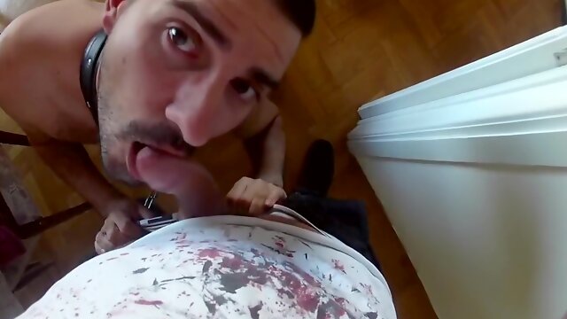 Greek Slave For Masterd. Feet, Blowjob, Public, Piss, Spit