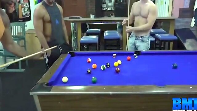 Trey Turner, Brian Bonds And Ray Diesel In Pool Game
