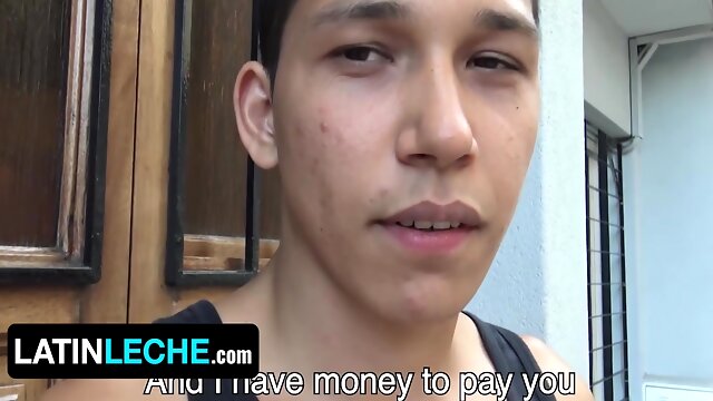 Straight Latino Dude Offered Extra Cash To Take Off His Clothes And Stroke His Cock