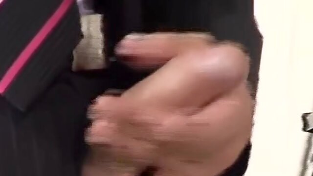 Fully Dressed Businessmen Gets A Double Facial