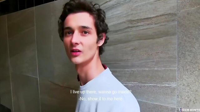 Curly-haired Twink Takes A Load After Anal