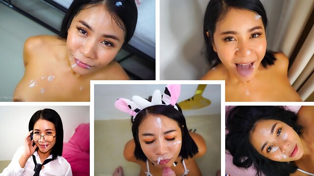 Thai Facial, Thai Girls, Asian Blowjob Compilation