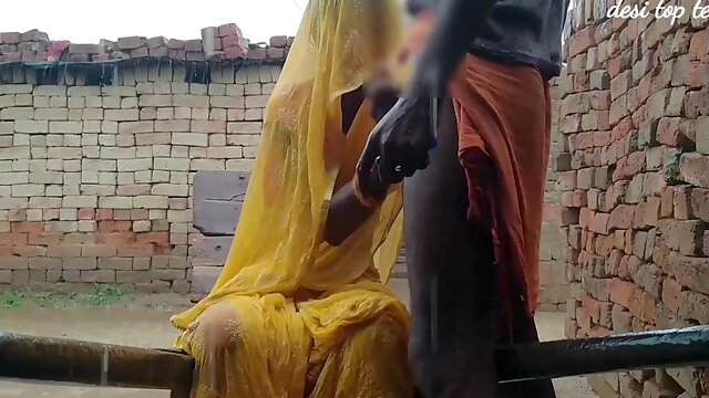 Drenched Desi Sister-in-Law Gets Banged Outdoors