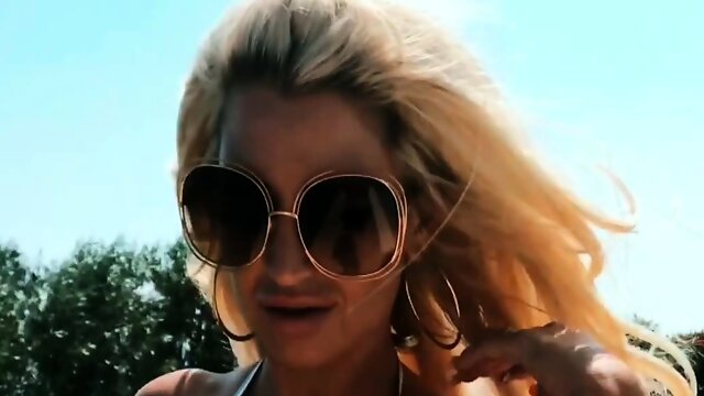 Blonde Babe Tattoos Solo