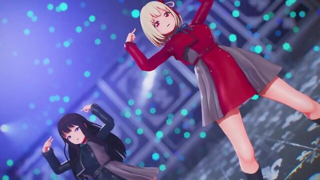 【MMD Lycoris Recoil 4k/60fps】《Chisato(錦木 千束) Takina(井ノ上 たきな)》 ~ (Giga) ~《CH4NGE (ft.可不)》》