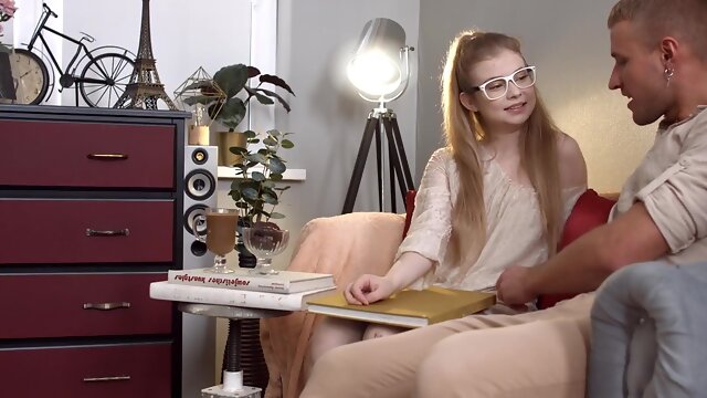 First-anal for nerdy teen Meow Miu