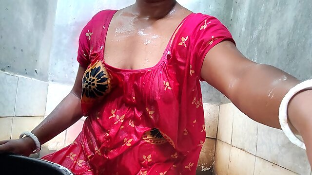 Desi Boudi, Bathing Desi, Indian Bathing, Bangla Desi, Shower, Wife