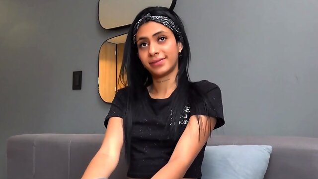 Latina Casting - Brunette Babe With Pigtails Rides Big Dick