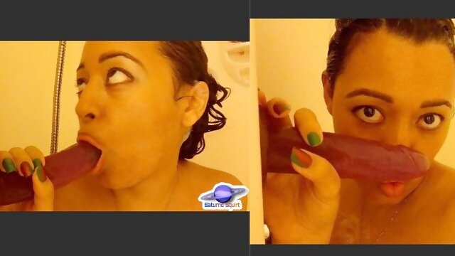 Saturno Squirt is the mixed-race Asian who teaches you in the bathroom how to suck cock, fetish 