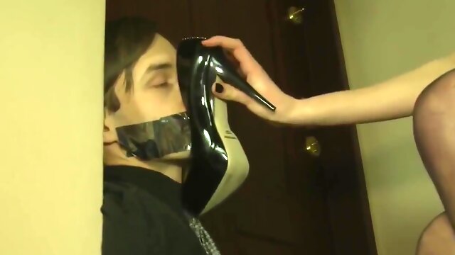 Tiedup Tape Gagged Feet Smelling