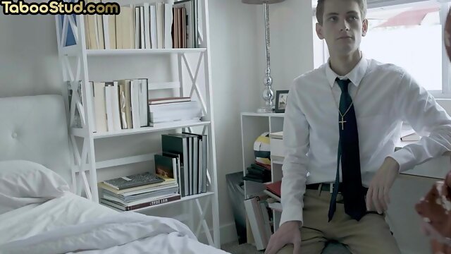 Taboo twink bareback drilled by stepdaddy till cumshot