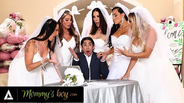 MOMMYS BOY - Furious MILF Brides Reverse Gangbang Hung Wedding Planner For Wedding Planning Mistake