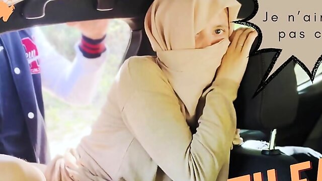 Car Dogging Wife, Shared Car, Arab Hijab French, Dogging Public