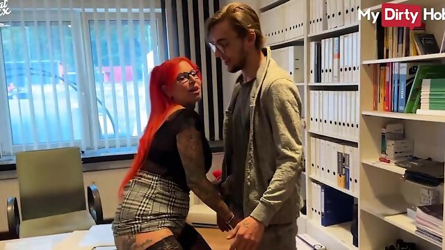 Busty boss rides the intern