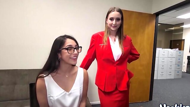 Office Threesome with Laney Grey and Madison Wilde