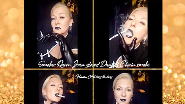 Smoker Queen Joan's gloves Dunhill Black Chain Smoke - Human Ashtray Fantasy