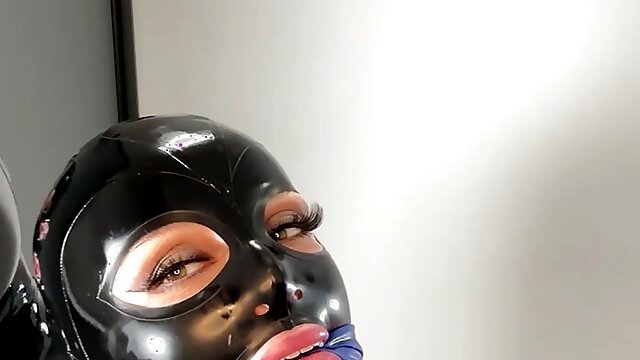 TouchedFetish - Latex & BDSM Couple in Rubber Catsuits - Submissive slave is tied up, gagged in Bondage, spanked, whipped & padd