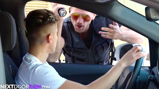 NextDoorRaw - Twink caught jerking off, fucked by hot cop