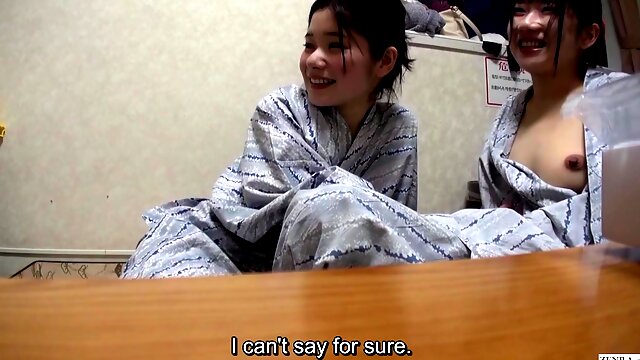 Slim Petite Japanese Cutie Enjoy Their First Lesbian Sex After Taking Bath Together