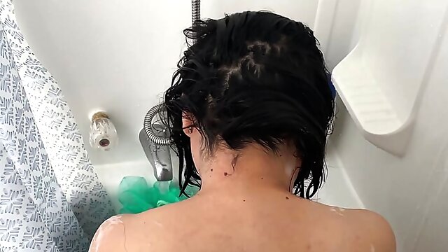 Canadian wife Taking Hot Sexy Shower in Bathroom