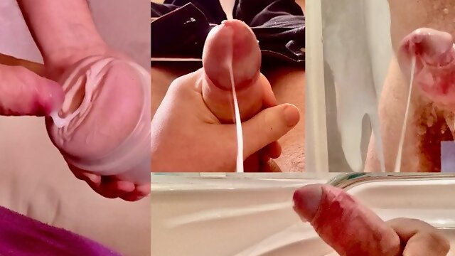 Intense orgasms - Cumshot Compilation - loads of sperm - moaning loud