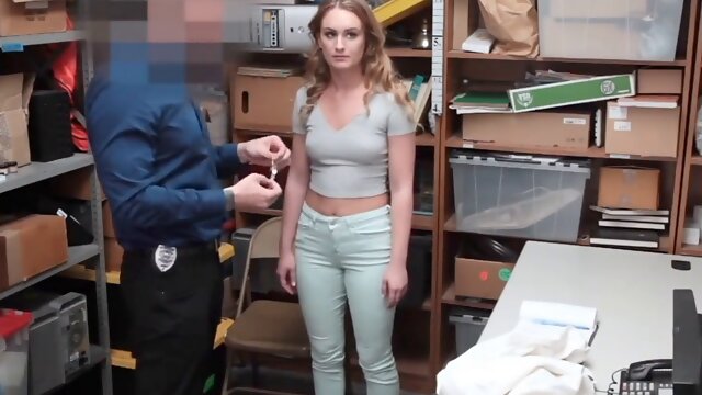 Daisy Stone punished hard by a kinky cop in shoplifting video