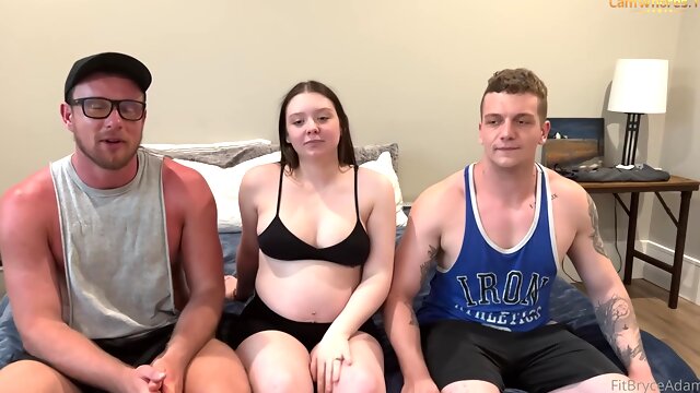 Pregnant Threesome, Pregnant Bryce, Amateur Threesome, Bryce Adams